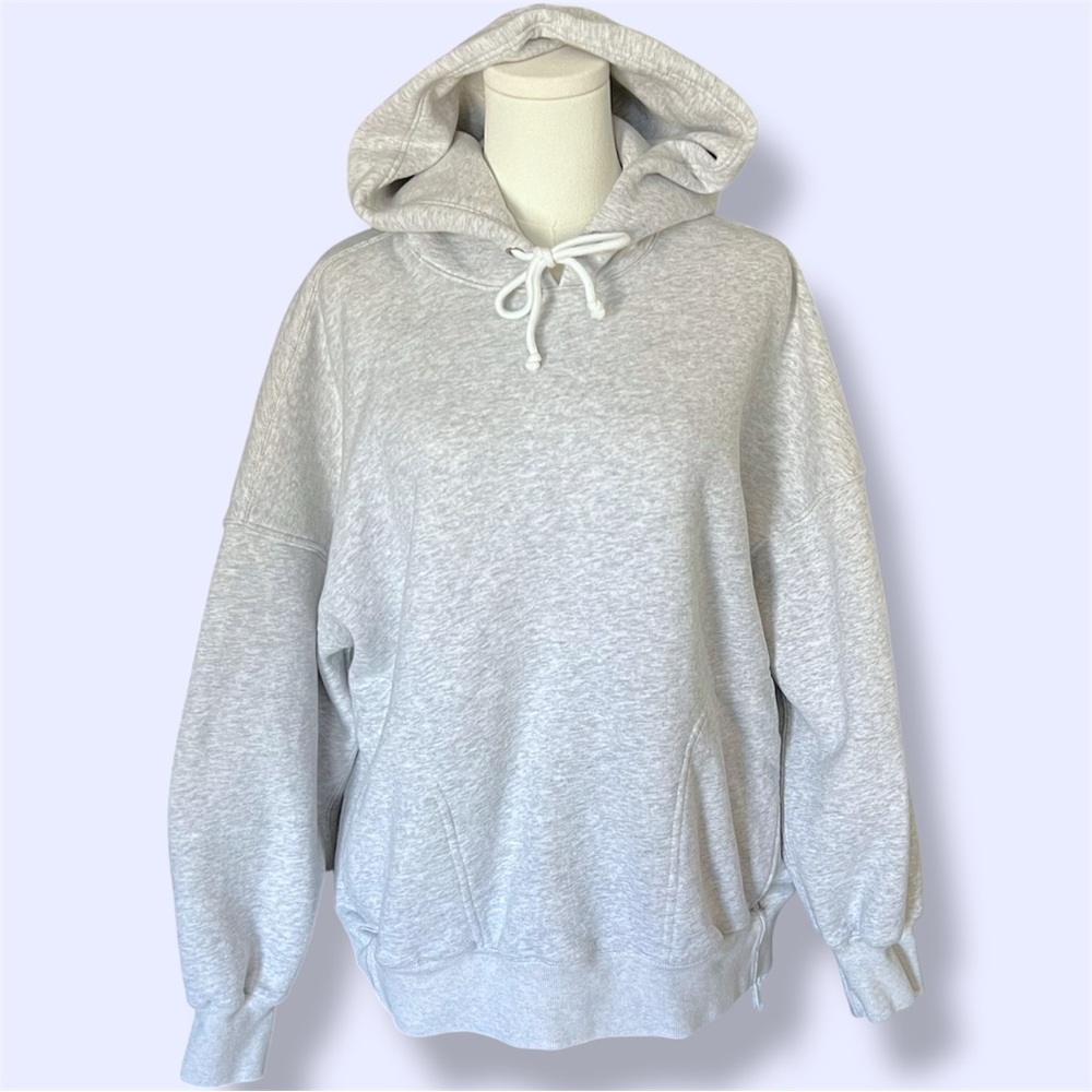 Abercrombie & Fitch Light Gray Fleece Hoodie